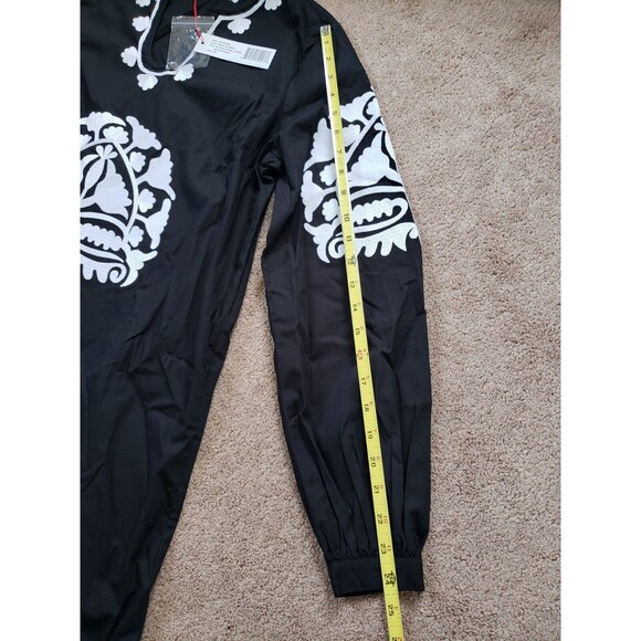 NWT Frances Valentine Size XS Kris Midi Dress Black & White Embroidered Boho - Picture 7 of 9